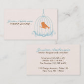 Elegant Birdcage Visitenkarte (Vorne/Hinten)