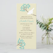 Elegant Birds Baby Shower Einladung (Stehend Vorderseite)