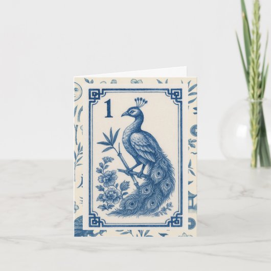 Elegant Birdy Bam Mah Jongg Note Cards (Vorderseite)