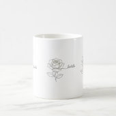 Elegant Birth Flower Coffee Mug - Personalized Nam Kaffeetasse (Mittel)