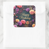 Elegant Birthday Aufkleber (Tasche)