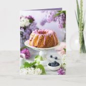 Elegant Birthday Cake Karte (Vorderseite)