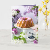 Elegant Birthday Cake Karte (Gelbe Blume)