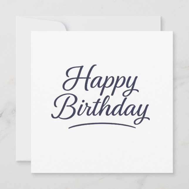Elegant Birthday Calligraphy Design (Vorderseite)