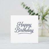 Elegant Birthday Calligraphy Design Einladung (Stehend Vorderseite)