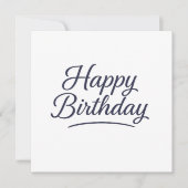 Elegant Birthday Calligraphy Design Einladung (Vorderseite)