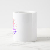 Elegant Birthday Calligraphy Design Jumbo-Tasse (Vorderseite)