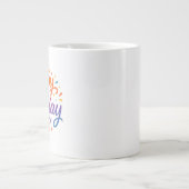 Elegant Birthday Calligraphy Design Jumbo-Tasse (Vorderseite)