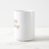Elegant Birthday Calligraphy Design Kaffeetasse (Mittel)