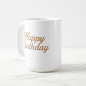 Elegant Birthday Calligraphy Design Kaffeetasse (Vorderseite Links)