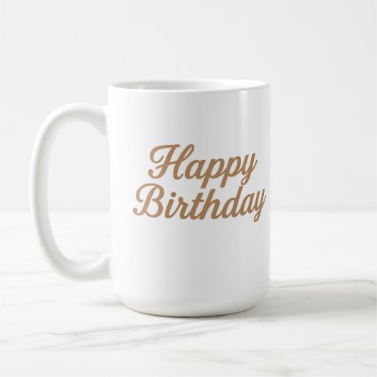 Elegant Birthday Calligraphy Design Kaffeetasse (Links)