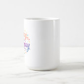 Elegant Birthday Calligraphy Design Kaffeetasse (Mittel)