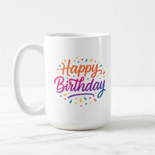Elegant Birthday Calligraphy Design Kaffeetasse