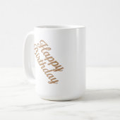 Elegant Birthday Calligraphy Design Kaffeetasse (Vorderseite Links)