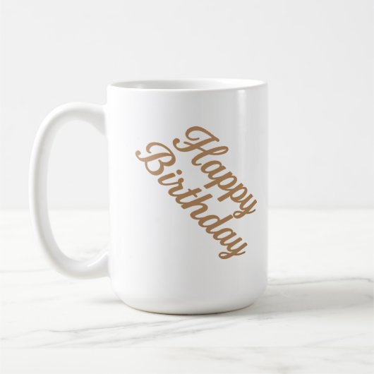 Elegant Birthday Calligraphy Design Kaffeetasse (Links)