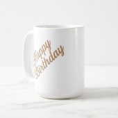 Elegant Birthday Calligraphy Design Kaffeetasse (Vorderseite Links)