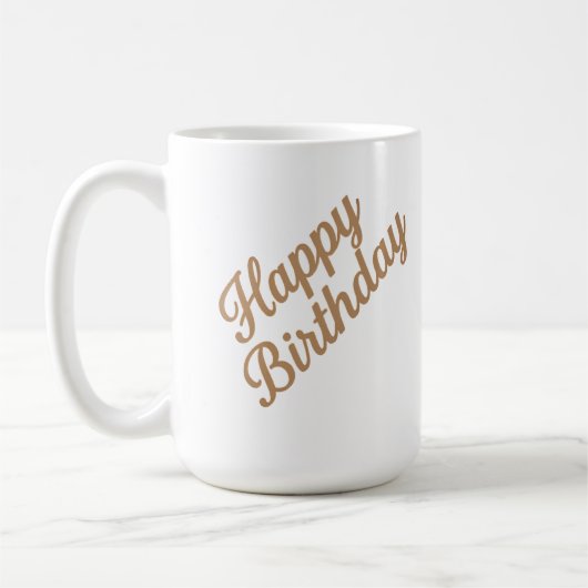 Elegant Birthday Calligraphy Design Kaffeetasse (Links)