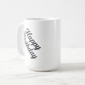 Elegant Birthday Calligraphy Design Kaffeetasse (Vorderseite Links)