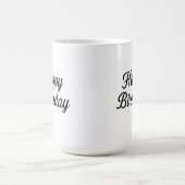 Elegant Birthday Calligraphy Design Kaffeetasse (Mittel)
