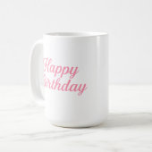 Elegant Birthday Calligraphy Design Kaffeetasse (Vorderseite Links)