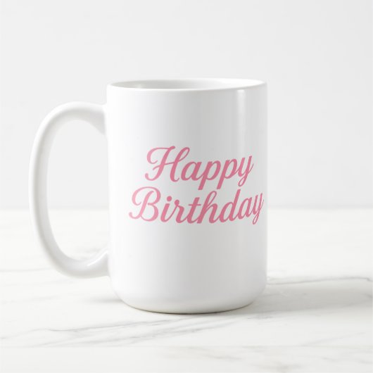 Elegant Birthday Calligraphy Design Kaffeetasse (Links)