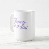 Elegant Birthday Calligraphy Design Kaffeetasse (Vorderseite Links)