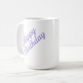 Elegant Birthday Calligraphy Design Kaffeetasse (Vorderseite Links)