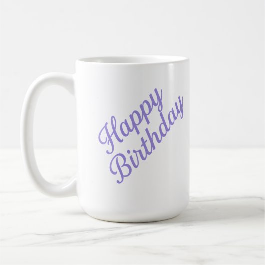 Elegant Birthday Calligraphy Design Kaffeetasse (Links)