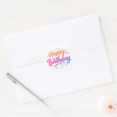 Elegant Birthday Calligraphy Design Runder Aufkleber (Umschlag)