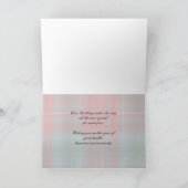 Elegant Birthday Card auf British Columbia Tartan Karte (Innenseite)