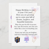 Elegant Birthday Card for Her – Personalized Greet Einladung (Vorne/Hinten)
