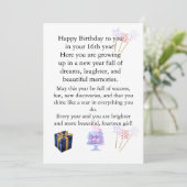 Elegant Birthday Card for Her – Personalized Greet Einladung (Stehend Vorderseite)