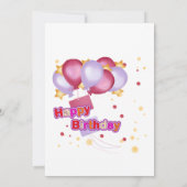 Elegant Birthday Card for Her – Personalized Greet Einladung (Rückseite)