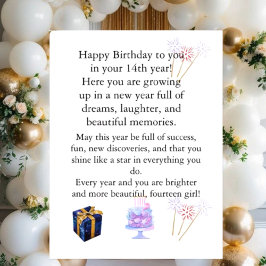 Elegant Birthday Card for Her – Personalized Greet Feiertagspostkarte