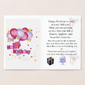 Elegant Birthday Card for Her – Personalized Greet Folienkarte (Innenseite)