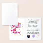 Elegant Birthday Card for Her – Personalized Greet Folienkarte (Anzeige)