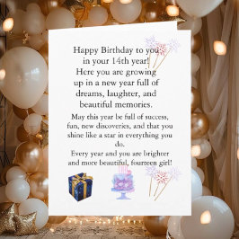 Elegant Birthday Card for Her – Personalized Greet Karte