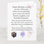Elegant Birthday Card for Her – Personalized Greet Karte (Gelbe Blume)
