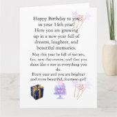 Elegant Birthday Card for Her – Personalized Greet Karte (Vorderseite)