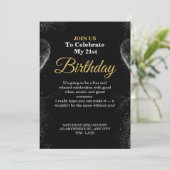 Elegant Birthday Card – Stylish CUSTOMIZABLE CARD. Einladung (Stehend Vorderseite)