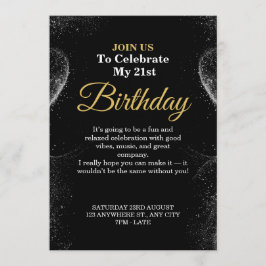 Elegant Birthday Card – Stylish CUSTOMIZABLE CARD. Einladung