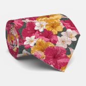Elegant Birthday Gifts For Husband Tropical Flower Krawatte (Gerollt)