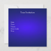 Elegant Birthday Invite Royal Blue Pearl White Einladung (Rückseite)