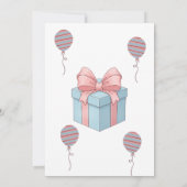 Elegant Birthday Party Invitation with Balloons Einladung (Rückseite)