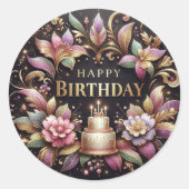 Elegant birthday sticker  (Vorderseite)