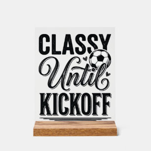 Elegant bis Anpfiff Fußball Vintage-Shirt-Design_1 Acrylschild