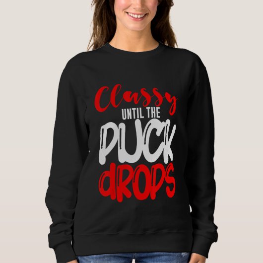 Elegant bis der Puck fällt Sweatshirt (Vorderseite)