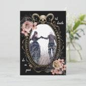 Elegant bis Tod machen uns Teil gotisch Save the D Date (Stehend Vorderseite)