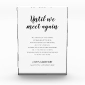 Elegant bis wir wieder Gedenkgedicht treffen Fotoblock (Vorderseite)