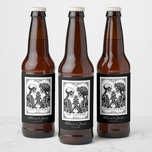 Elegant bis zum Tod machen uns Teil gotische Hochz Bierflaschenetikett (Flaschen)